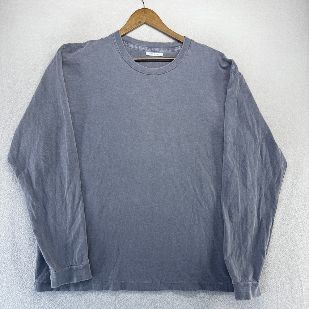 John Elliott Shirt men's 5 XL Extra Large Gray blank Long Sleeve Crewneck USA
